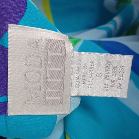 Moda International Floral Button Down Blouse Top S - Picture 6 of 6